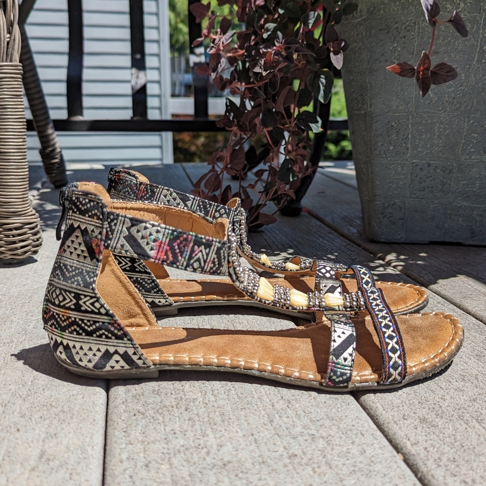 Boho Beaded Sandals - Picture 4 of 9